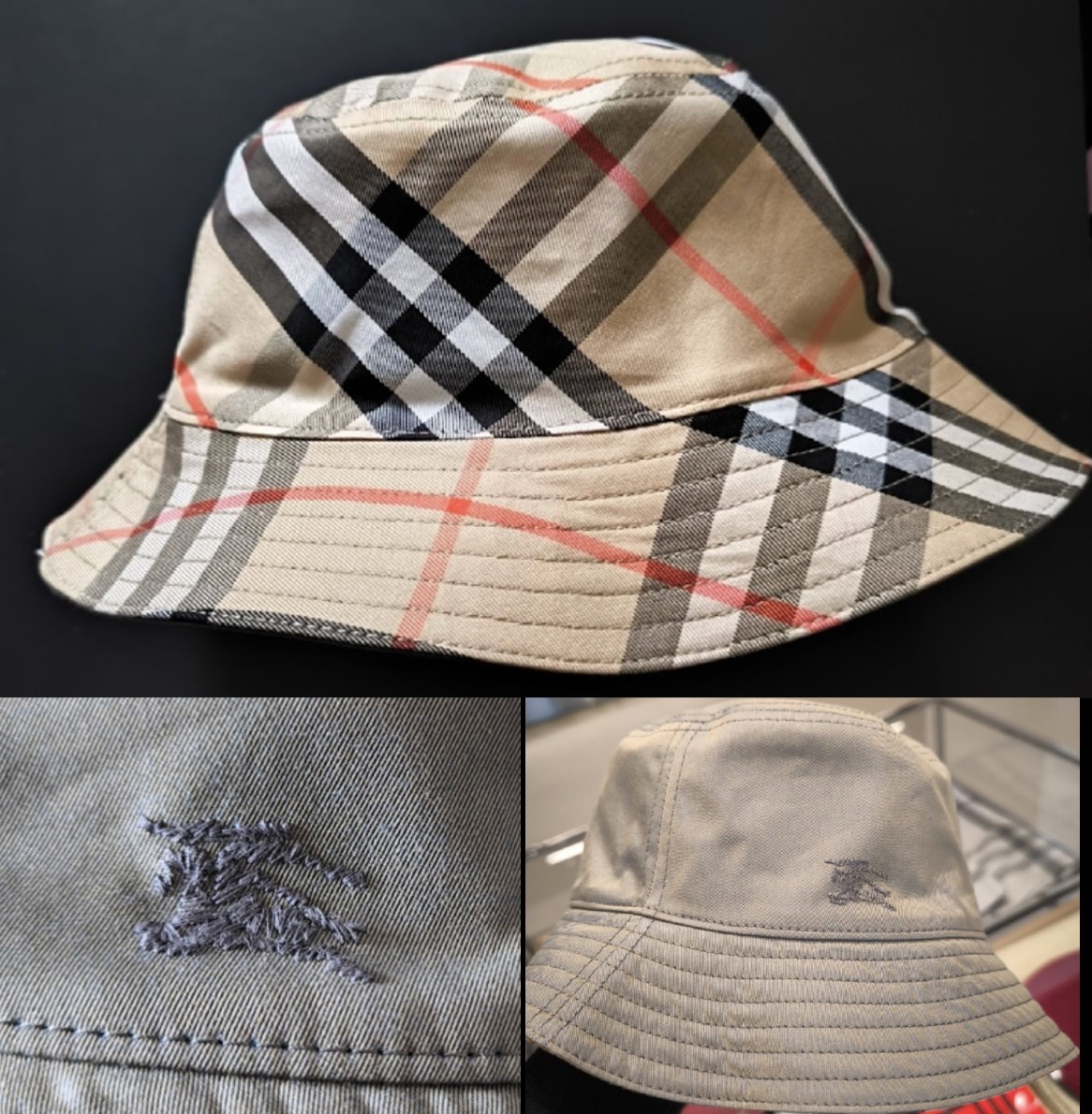 【BURBERRY】 リバーシブルバケットハット