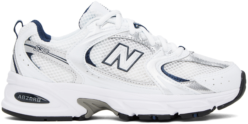 【関税込み】New Balance ホワイト＆シルバー 530 スニーカー