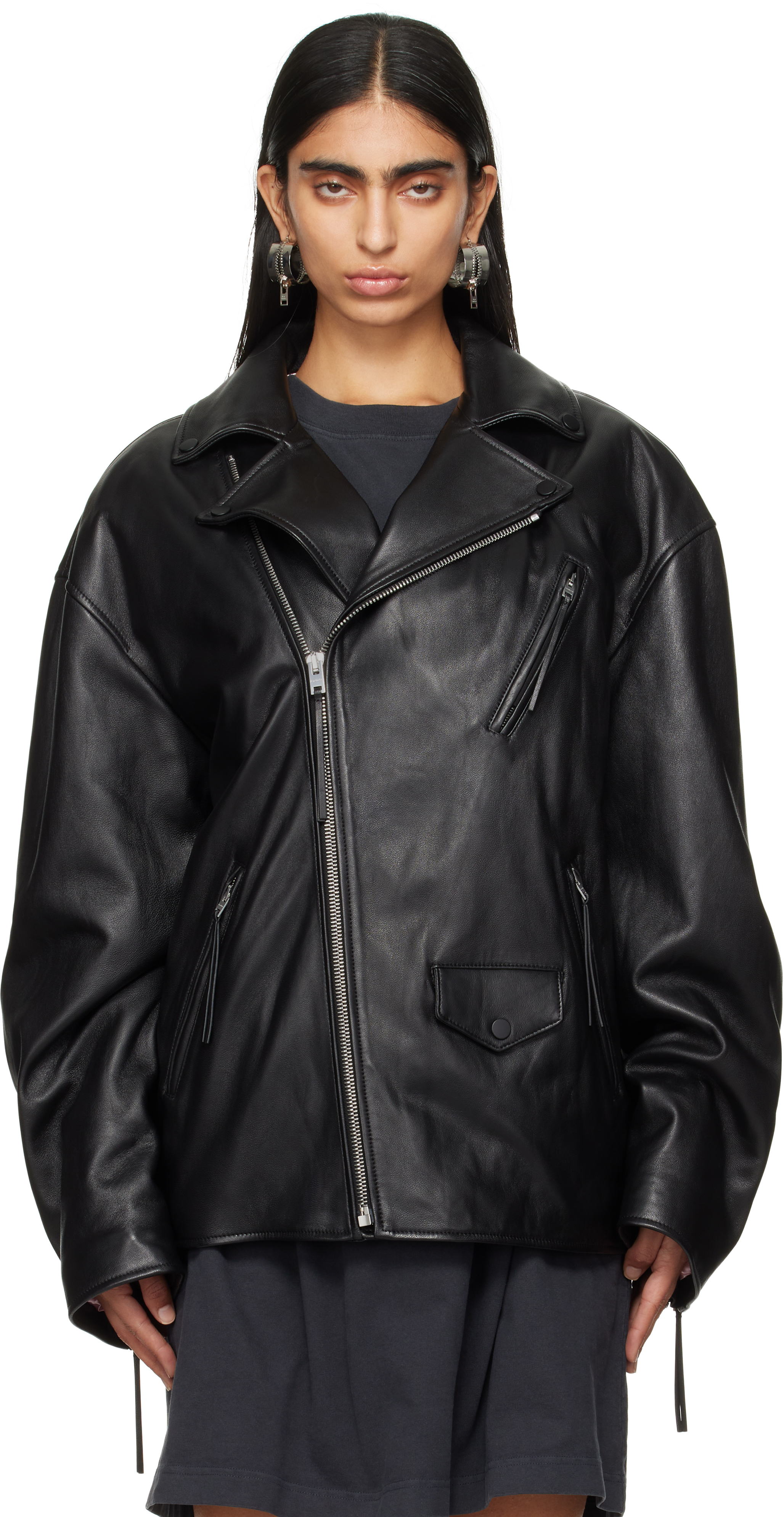 【関税込み】Acne Studios ブラック パデッド レザージャケット