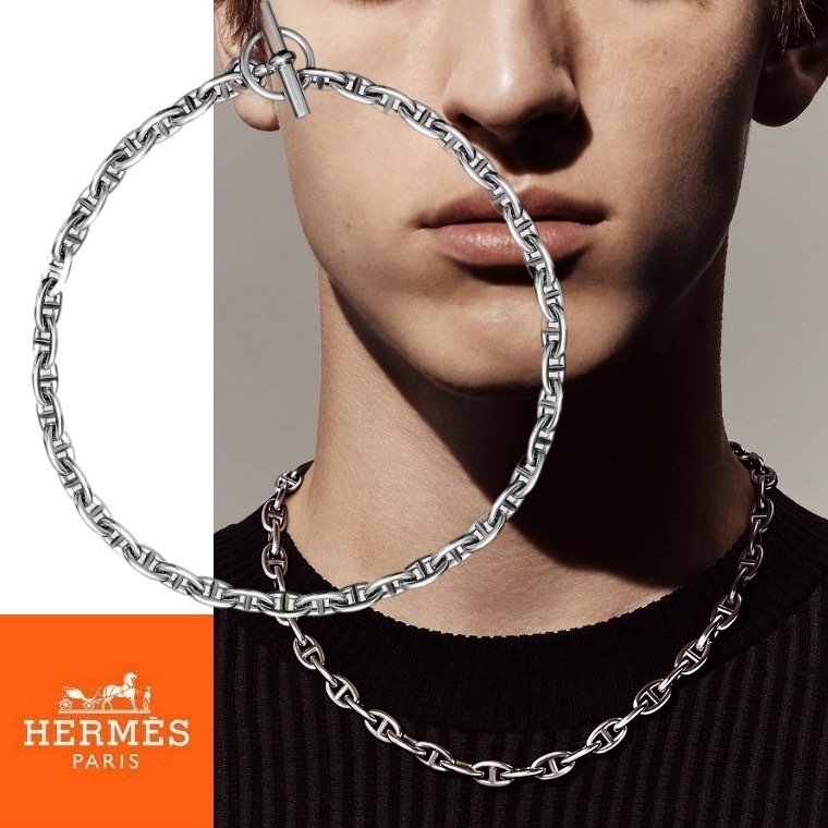 【お洒落】HERMES Chaine d'Ancre ネックレス PM
