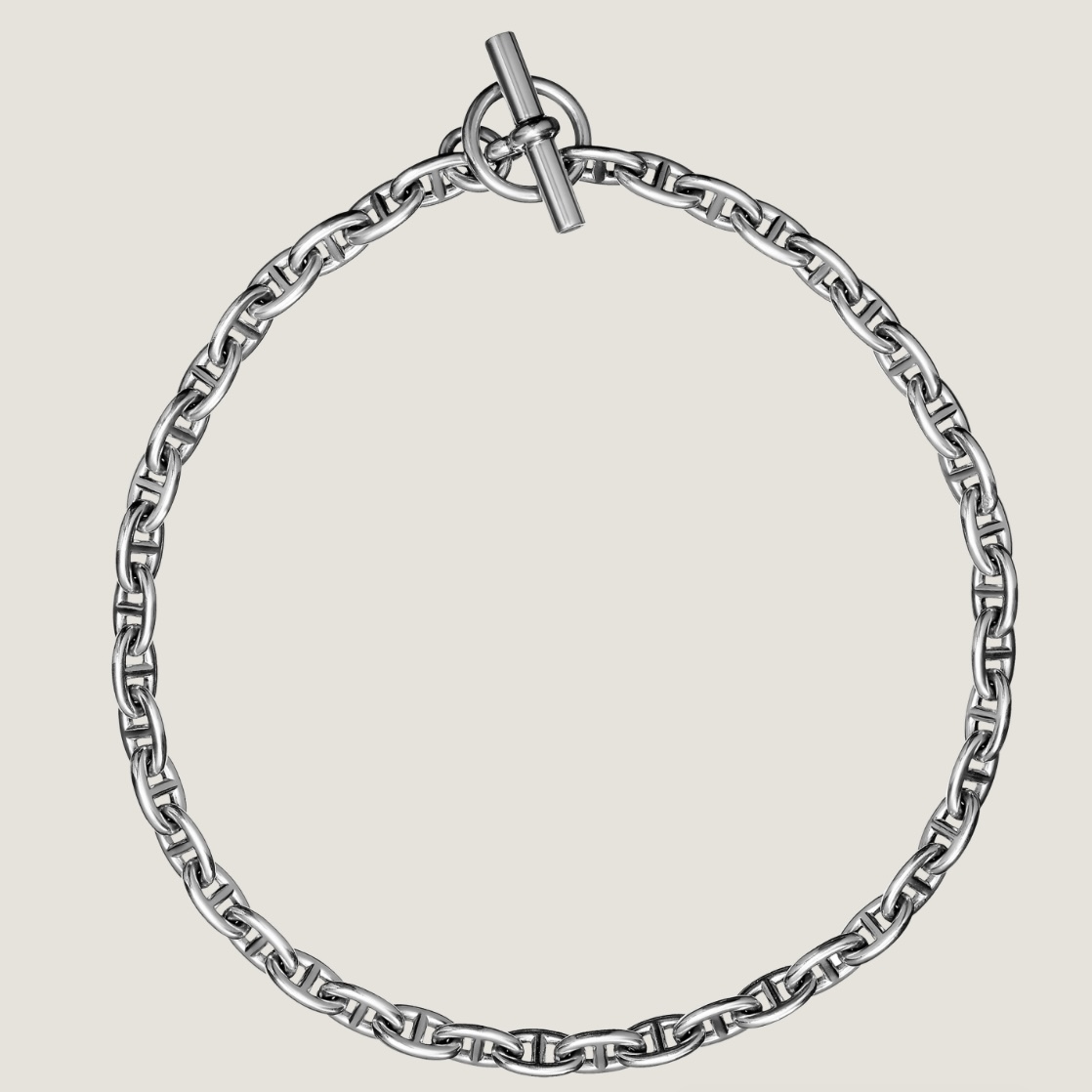 【お洒落】HERMES Chaine d'Ancre ネックレス PM お洒落】HERMES Chaine d'Ancre ネックレス PM