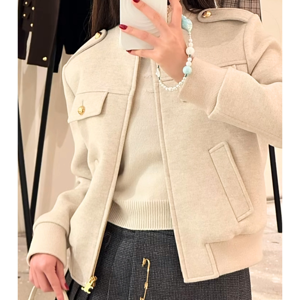 《上品でエレガント》【CELINE】カシミヤオフィサージャケット