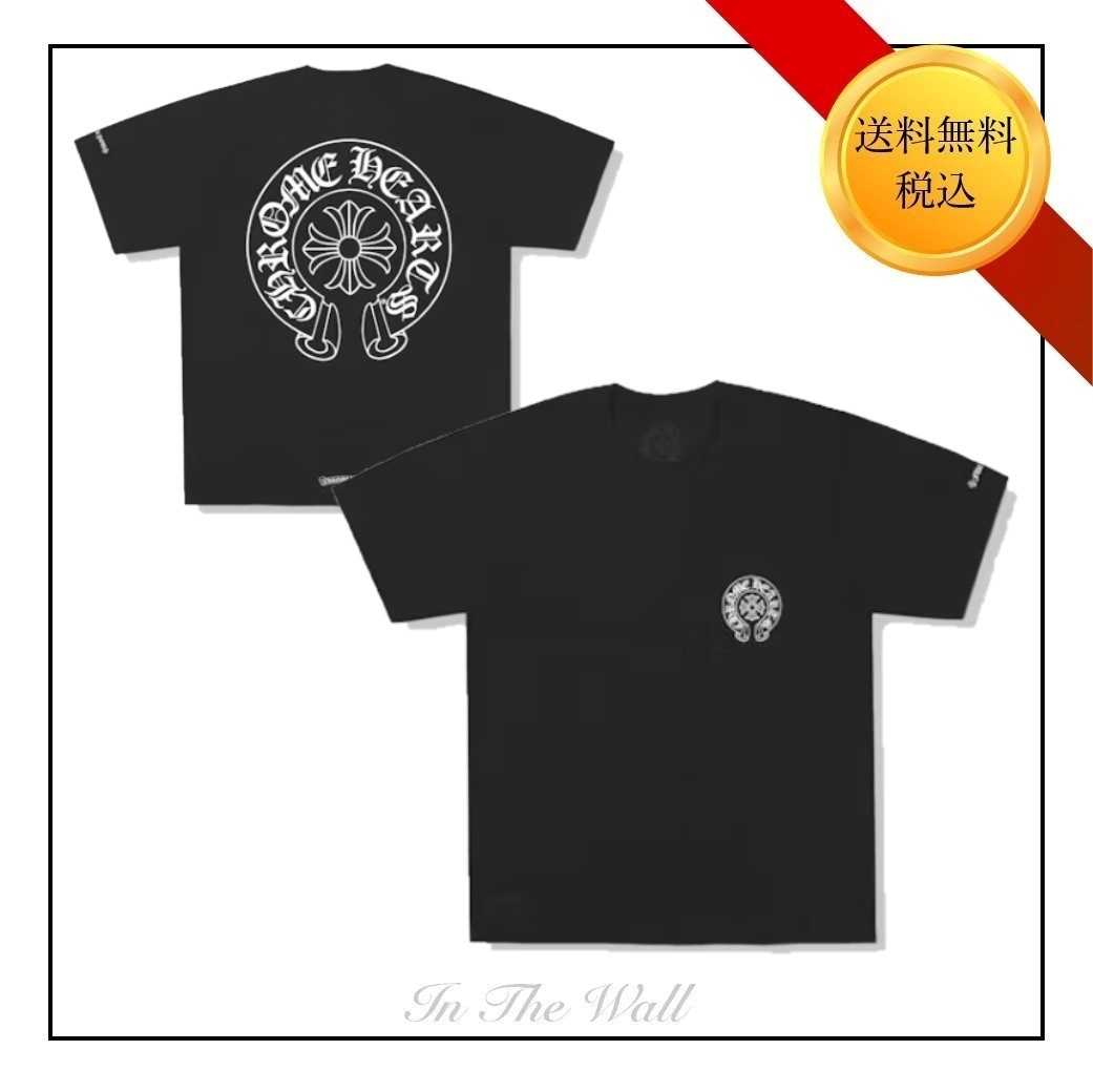 在庫わずか【CHROME HEARTS】ホースシュー ロゴ ポケットTシャツ