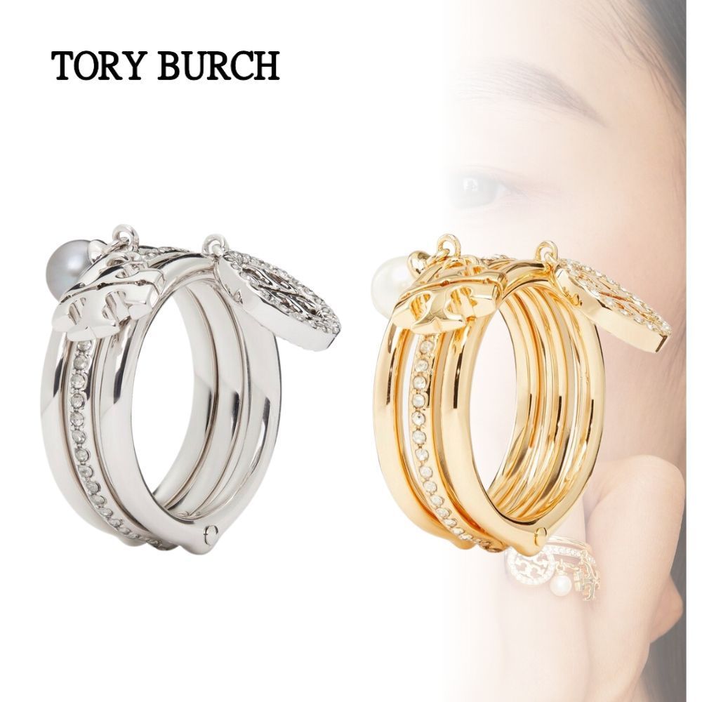 【Tory Burch】ミラー パヴェ チャーム リング