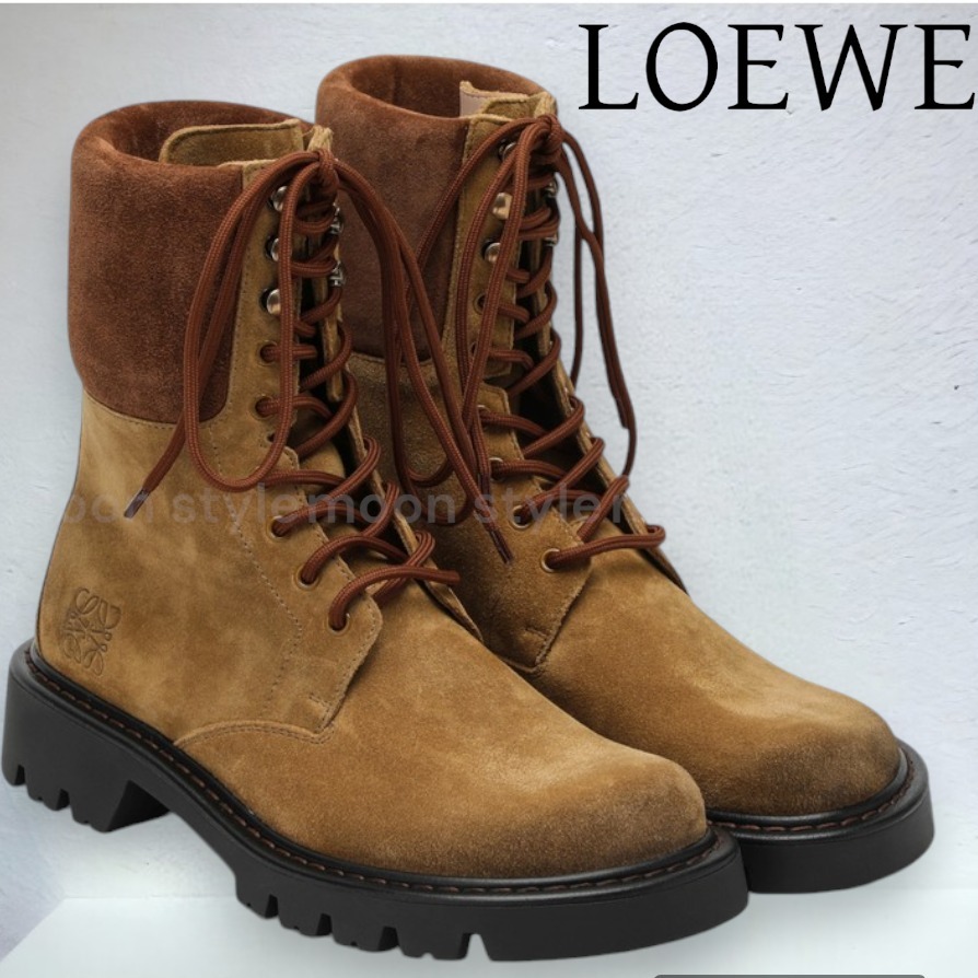 LOEWE☆ロエベ シエラ コンバットブーツ（スエード）