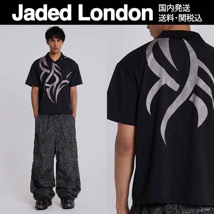 大人気！Jaded London★Tattoo Football ポロシャツ