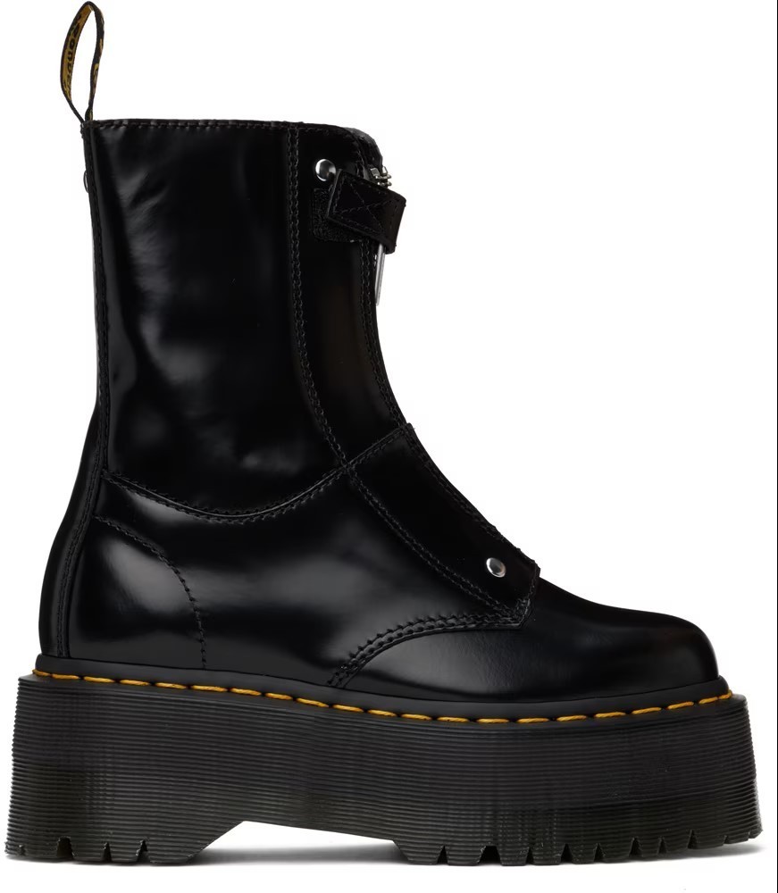 ★Dr. Martens★ ブラック レザー Jetta Hi Max ブーツ