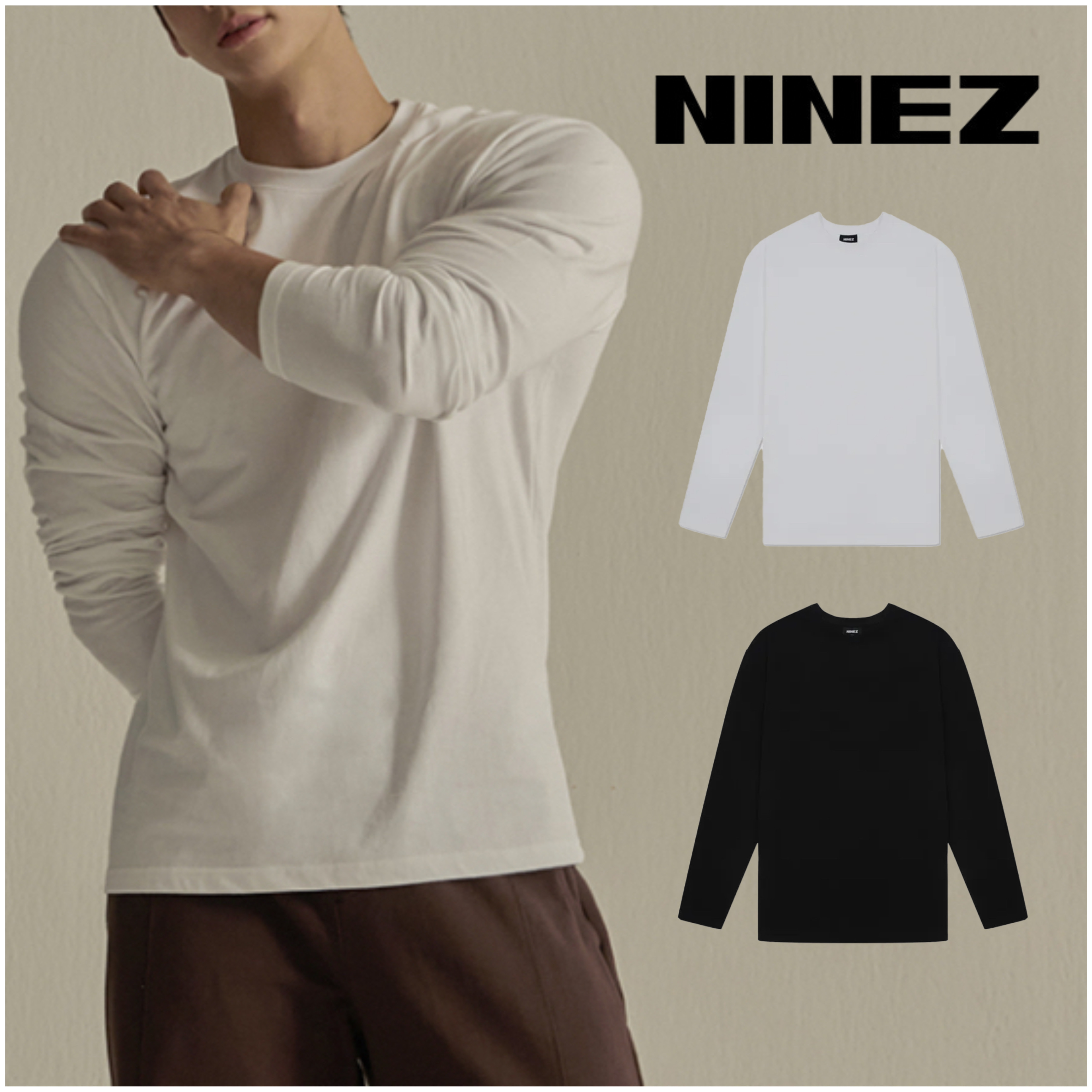 韓国発!【NINEZ】体格がよく見えるマッスルTシャツ