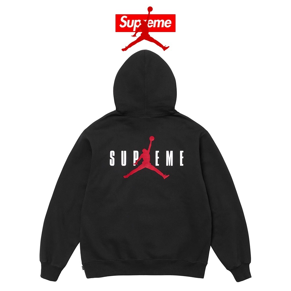 【Supreme x Jordan】 Hooded Sweatshirt Black - 24FW