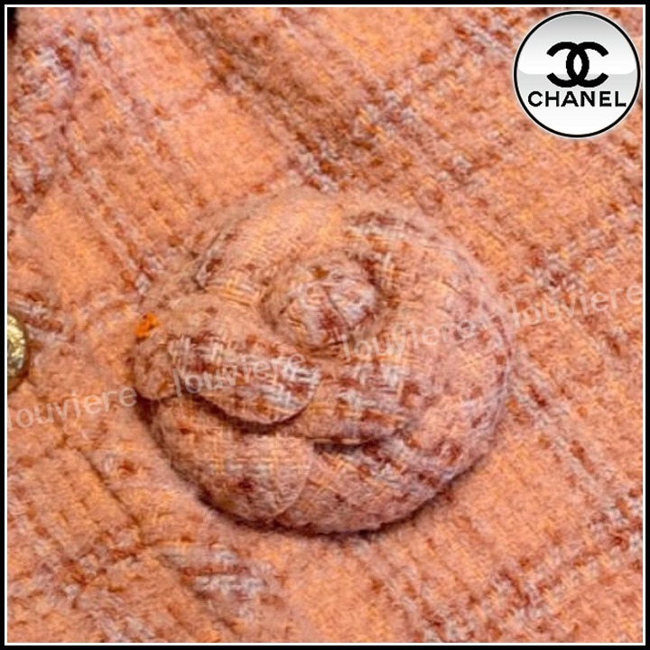 【ワンポイント☆上品】CHANEL カメリアモチーフ ブローチ カメリア モチーフ ブローチ - シルク ジャカード & ストラス