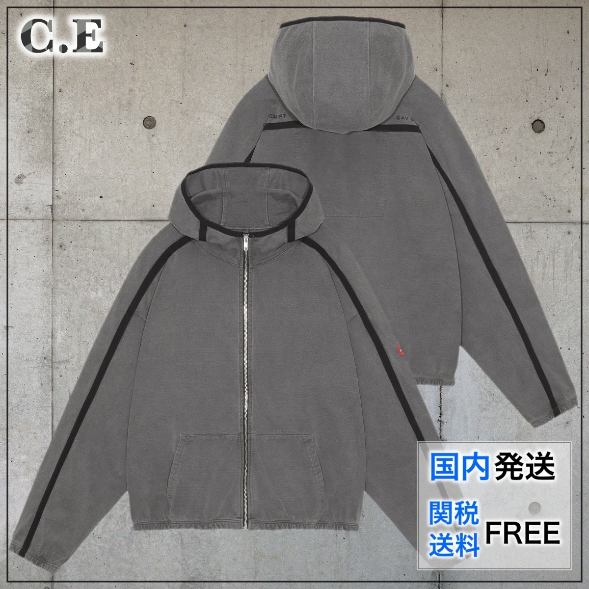 【国内買付】C.E OVERDYE TAPED LIGHT ZIP HOODY フーディー