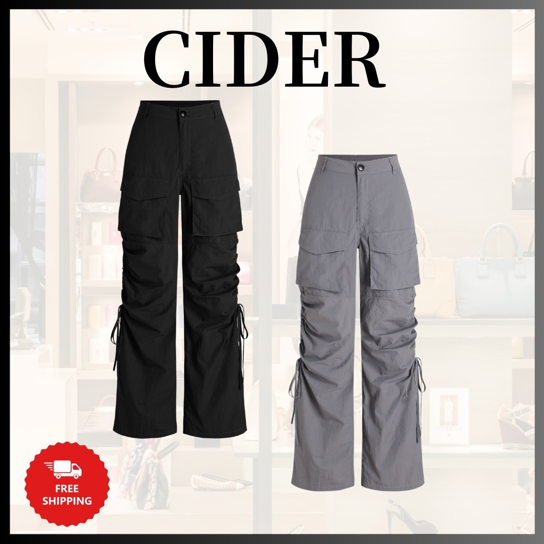 『Cider』ハイウエストポケットストレートレッグパンツ