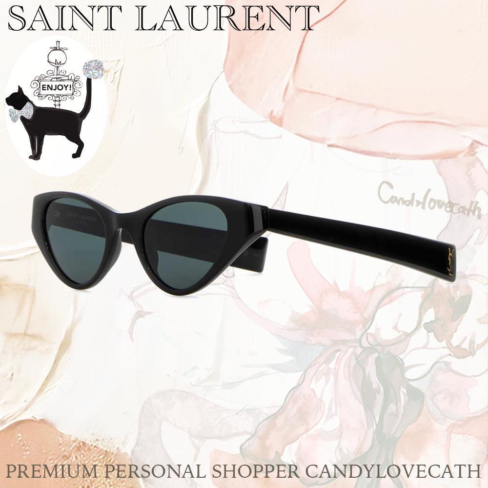 サングラス SAINT LAURENT Black Acetate Sl M144 Sunglasses