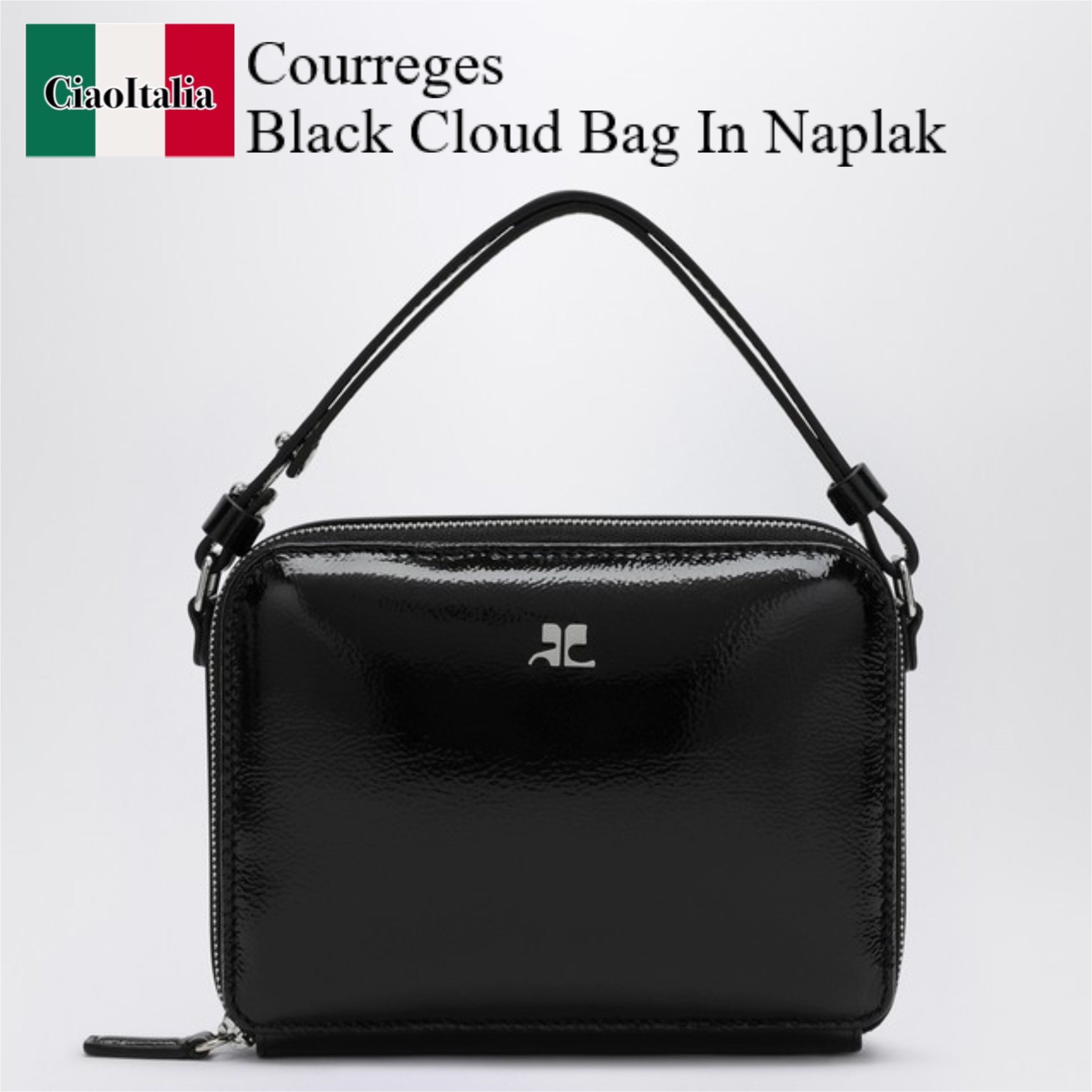 ショルダーバッグ・ポシェット Courreges Black Cloud Bag In Naplak
