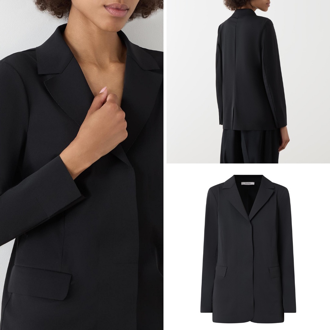 《送料無料》 Single-breasted blazer technical jersey KAISER