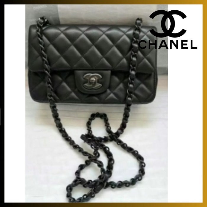 【上品クール&高級感】CHANEL so black バッグ ミニマトラッセ
