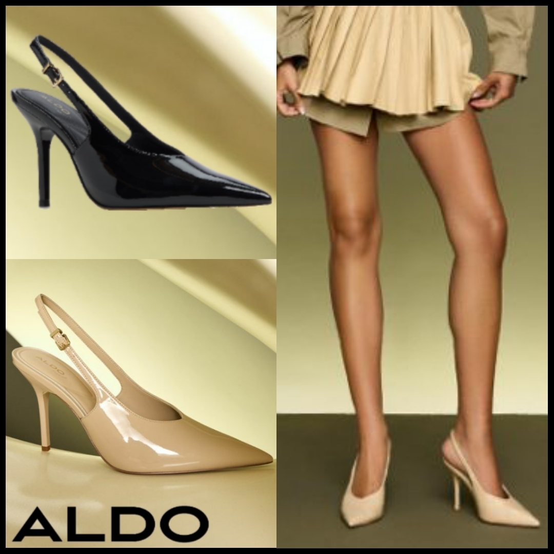 ALDO*華奢ストラップ*エナメル*スリングバックパンプス/Lysandre