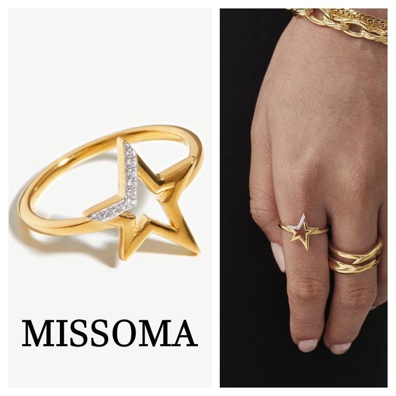 送関込/MISSOMA BTSテテ愛用ブランド  スター リング 18K