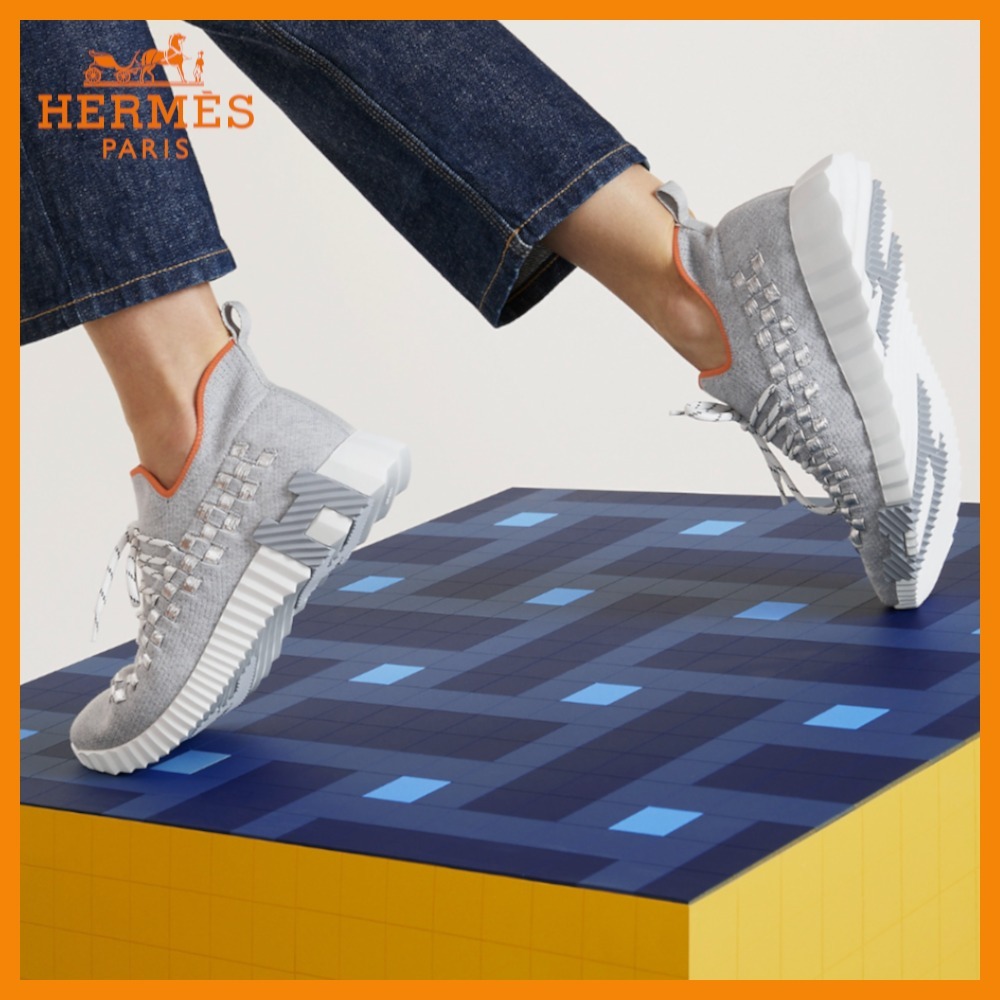 【オレンジが映える♪】HERMES スニーカー