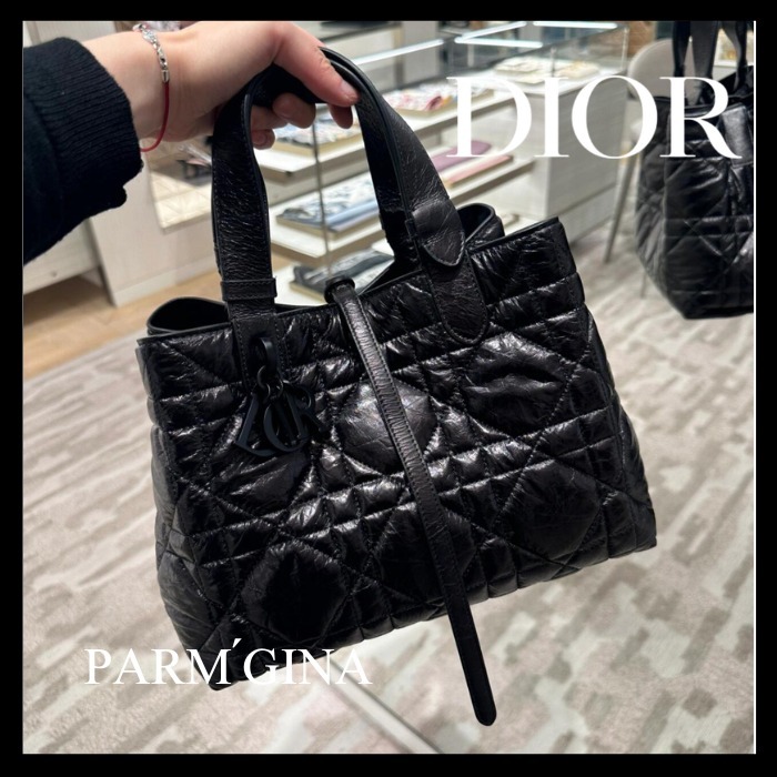 【オールブラック★】ディオール トゥジュール bag ミディアム