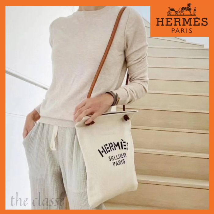 `キャンバス素材で軽量`【HERMES】グルーミングバッグ 人気☆HERMES エルメス マザーズバッグ グルーミング キャンバス