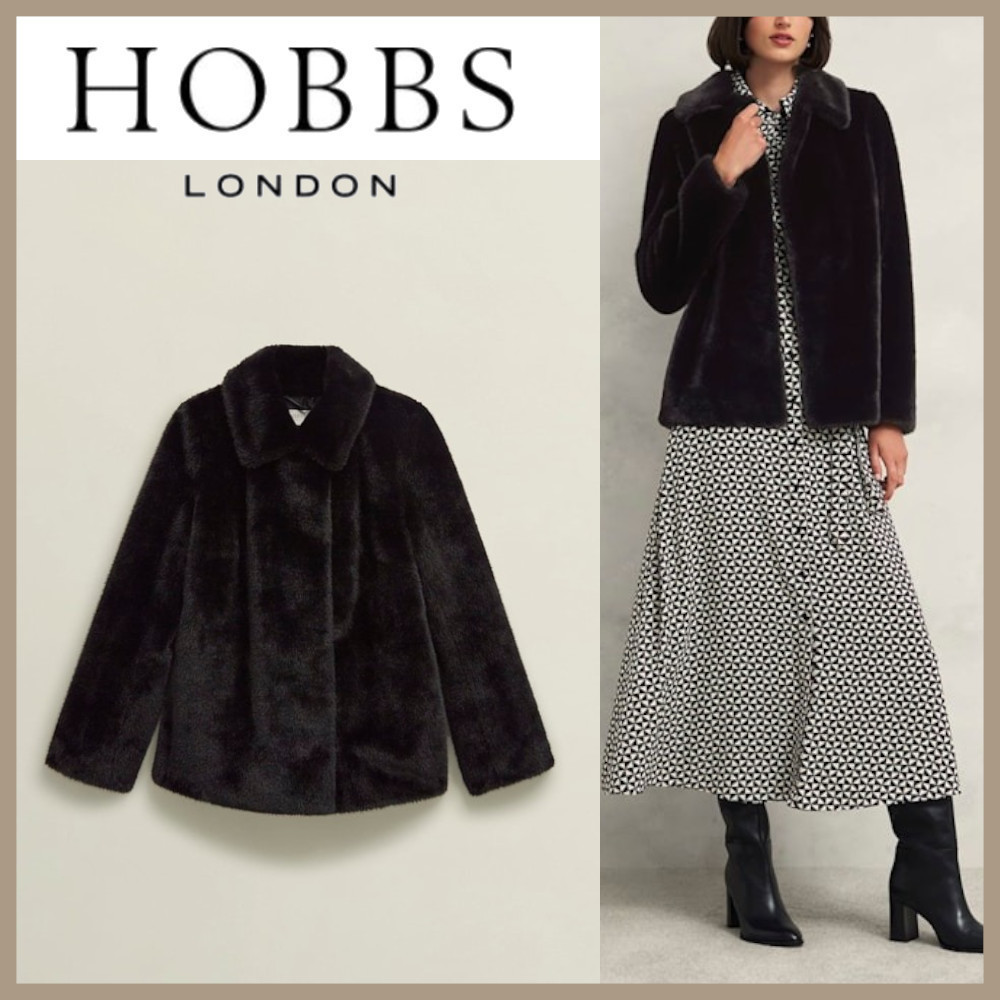 ★Hobbs London★ ダニア フェイク ファー コート