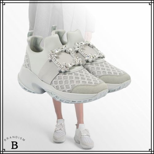 ■Roger Vivier■Viv' Run Light クリスタルバックル スニーカー