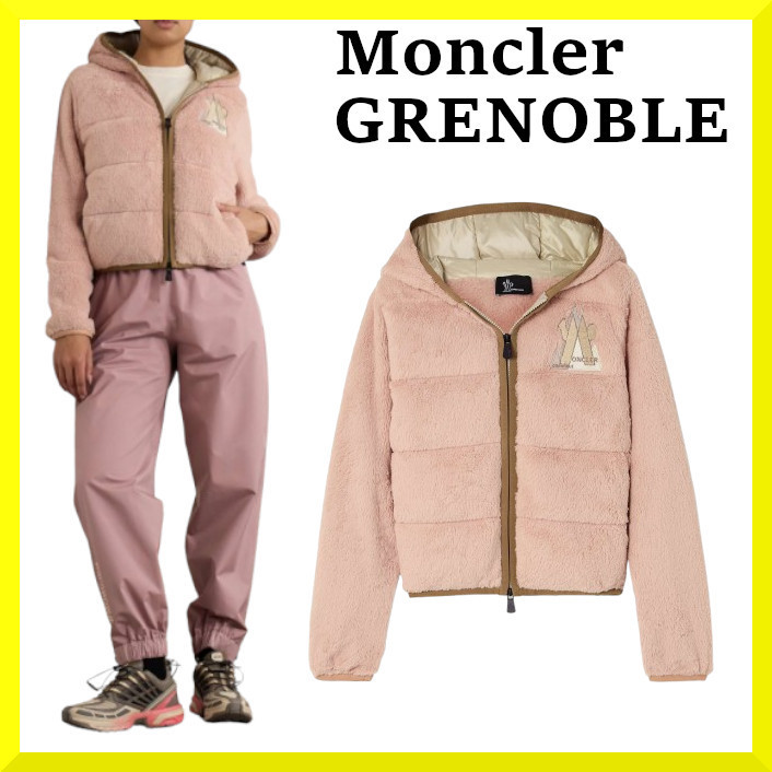 MONCLER GRENOBLE☆関税込☆ロゴ刺繍フリースダウンジャケット