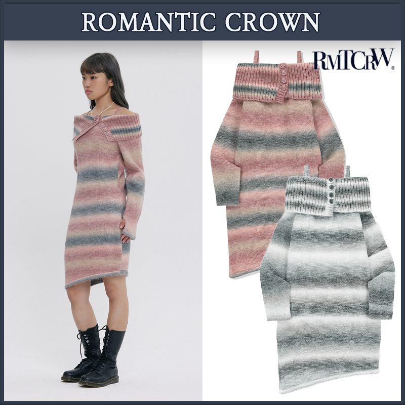 【ROMANTIC CROWN】★24AW★グラデーションニットドレス