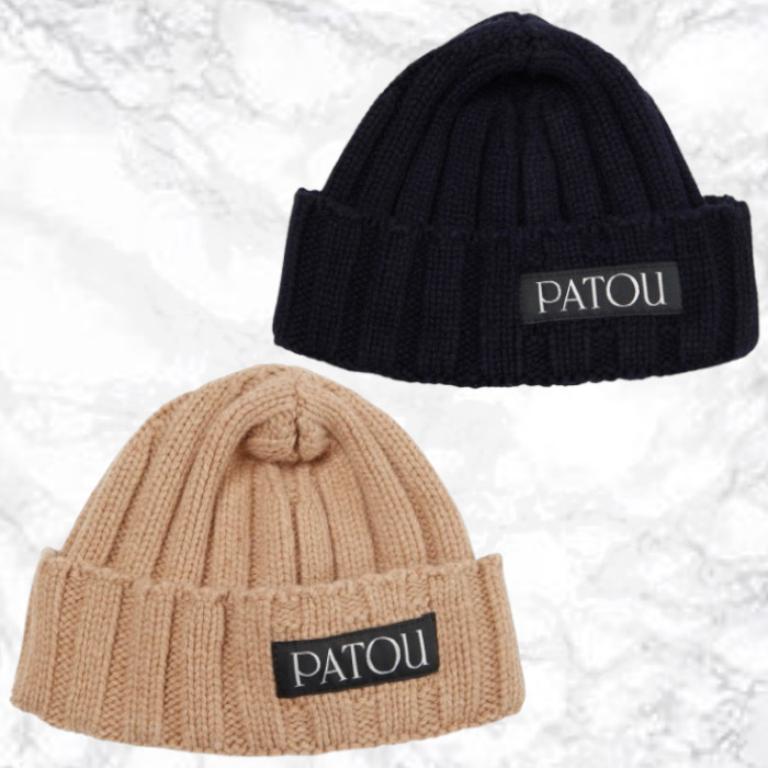 PATOU【関税込み＊送料無料】ロゴ付き カシミア ビーニー