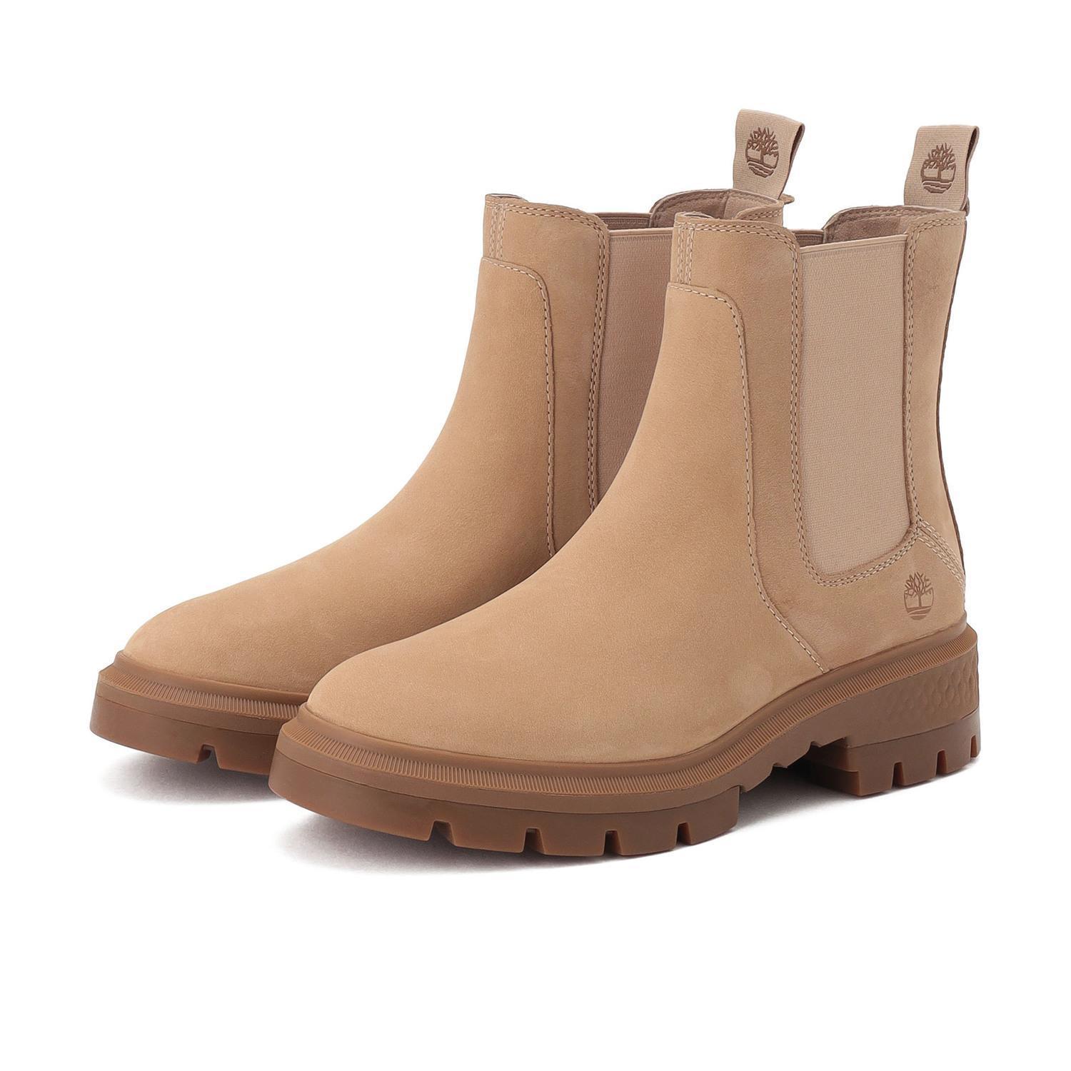 国内配送 Timberland W'S CORTINA VLLY CHELSEA LT BEIGE NUBUCK