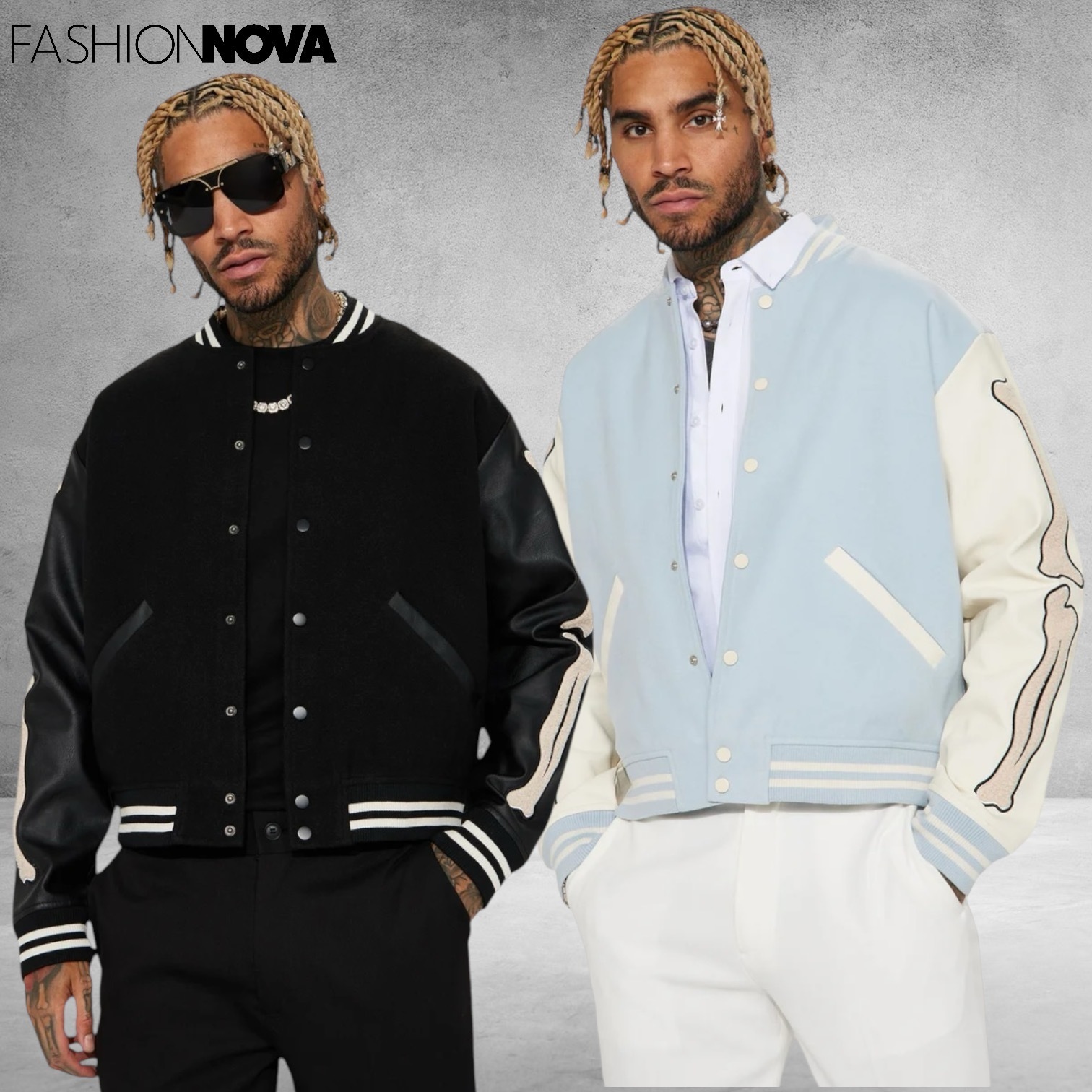 FASHION NOVA ボーンバーシティジャケット スタジャン 大きい