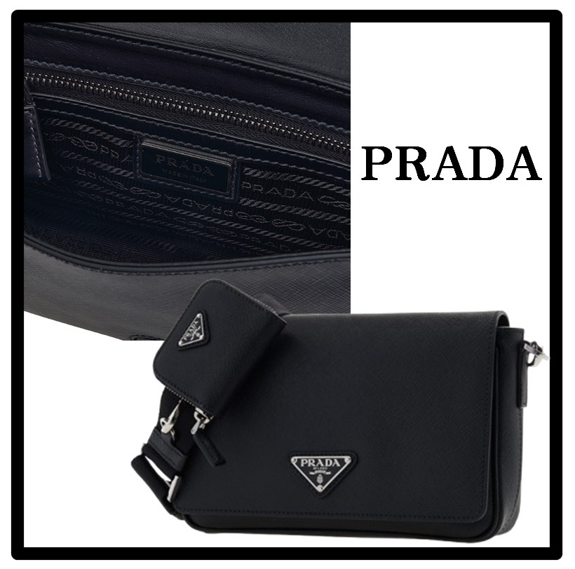 ★関税込★PRADA★サフィアーノレザー ショルダーバッグ★