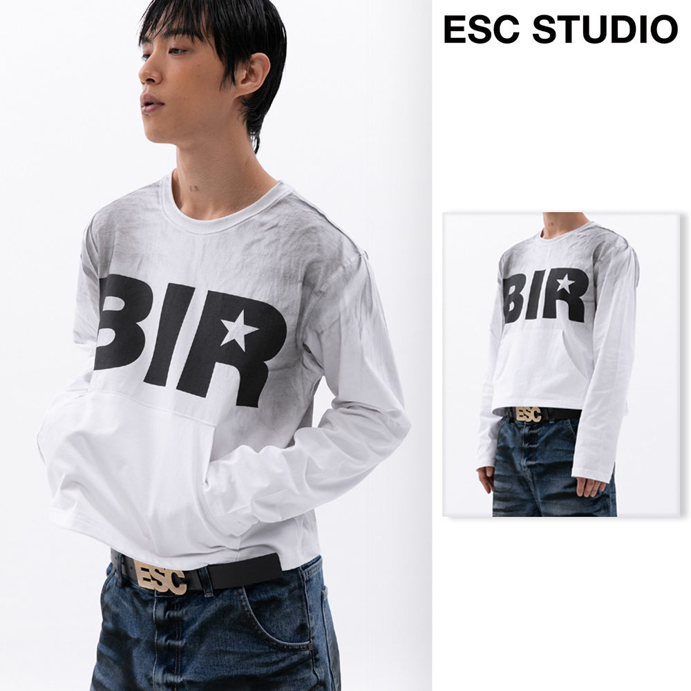 【ESC STUDIO】24FW★ B.I.R washing pocket long sleeve