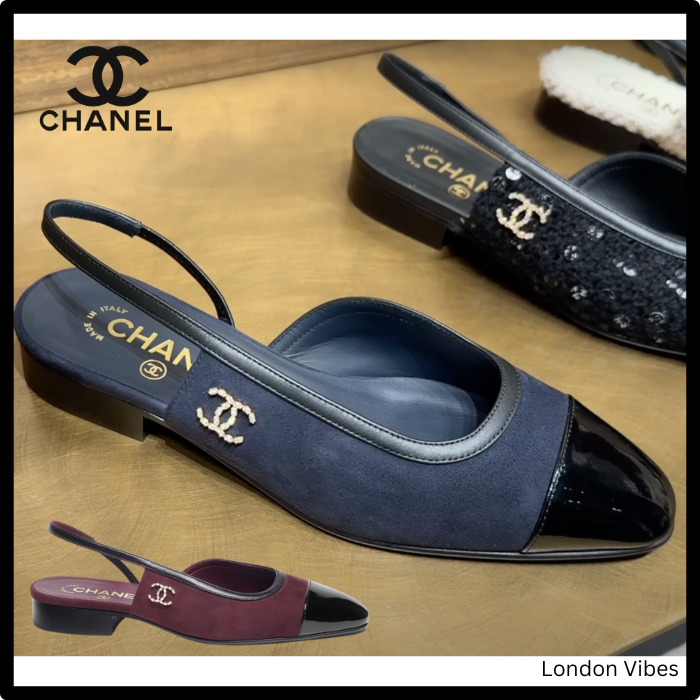 大人エレガント♪ CHANEL スリングバック シューズ スエード