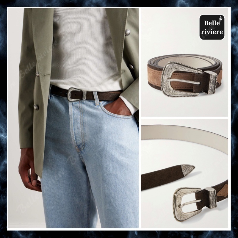 24AW new /BRUNELLO CUCINELLI スエードベルト Belt Brown
