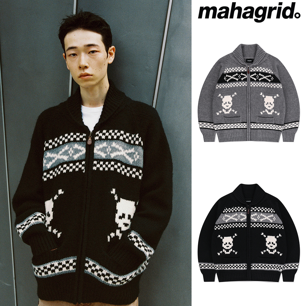 【mahagrid】24FW★ SKULL COWICHAN KNIT SWEATER