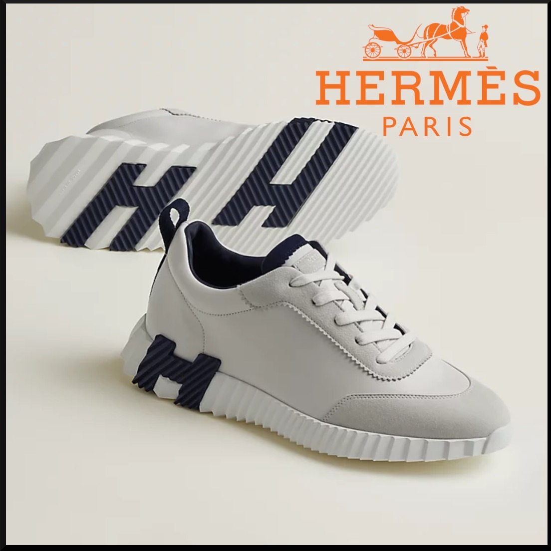 【シンプルで使いやすい☆】Hermes Bouncing スニーカー blanc
