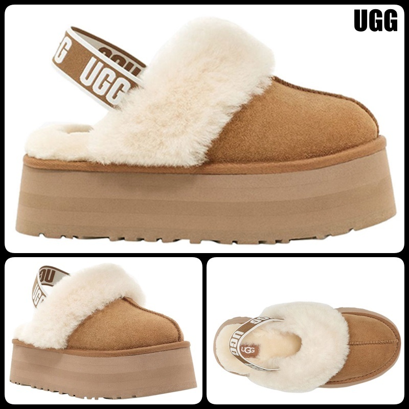 【アグ】(W) UGG Funkette Slides Chestnut ★人気★