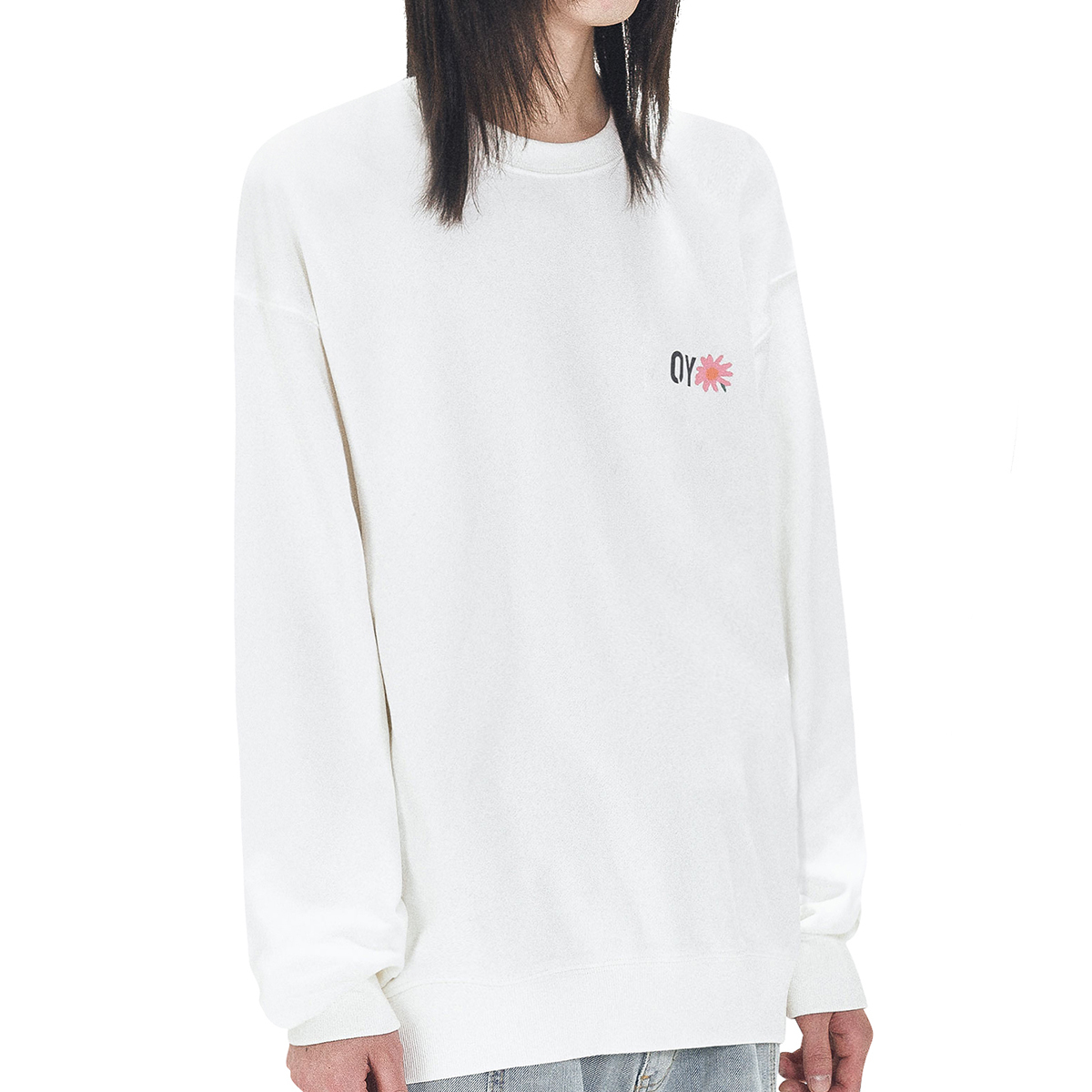 ★OY★DOODLE FLOWER LOGO MTM - WHITE★正規品/韓国直送料込 ☆OY☆DOODLE FLOWER LOGO MTM - WHITE☆正規品/韓国直送料込