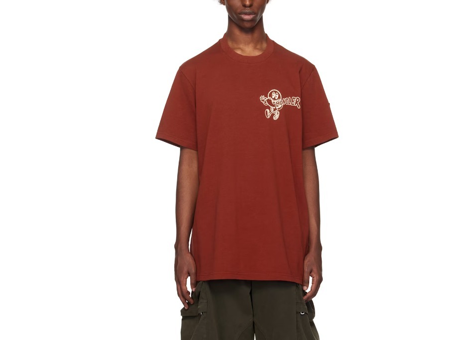 【MONCLER】モンクレール プリントロゴモチーフ Tシャツ お洒落心をくすぐられる MONCLER コピー Tシャツ 熊 縫いぐるみ