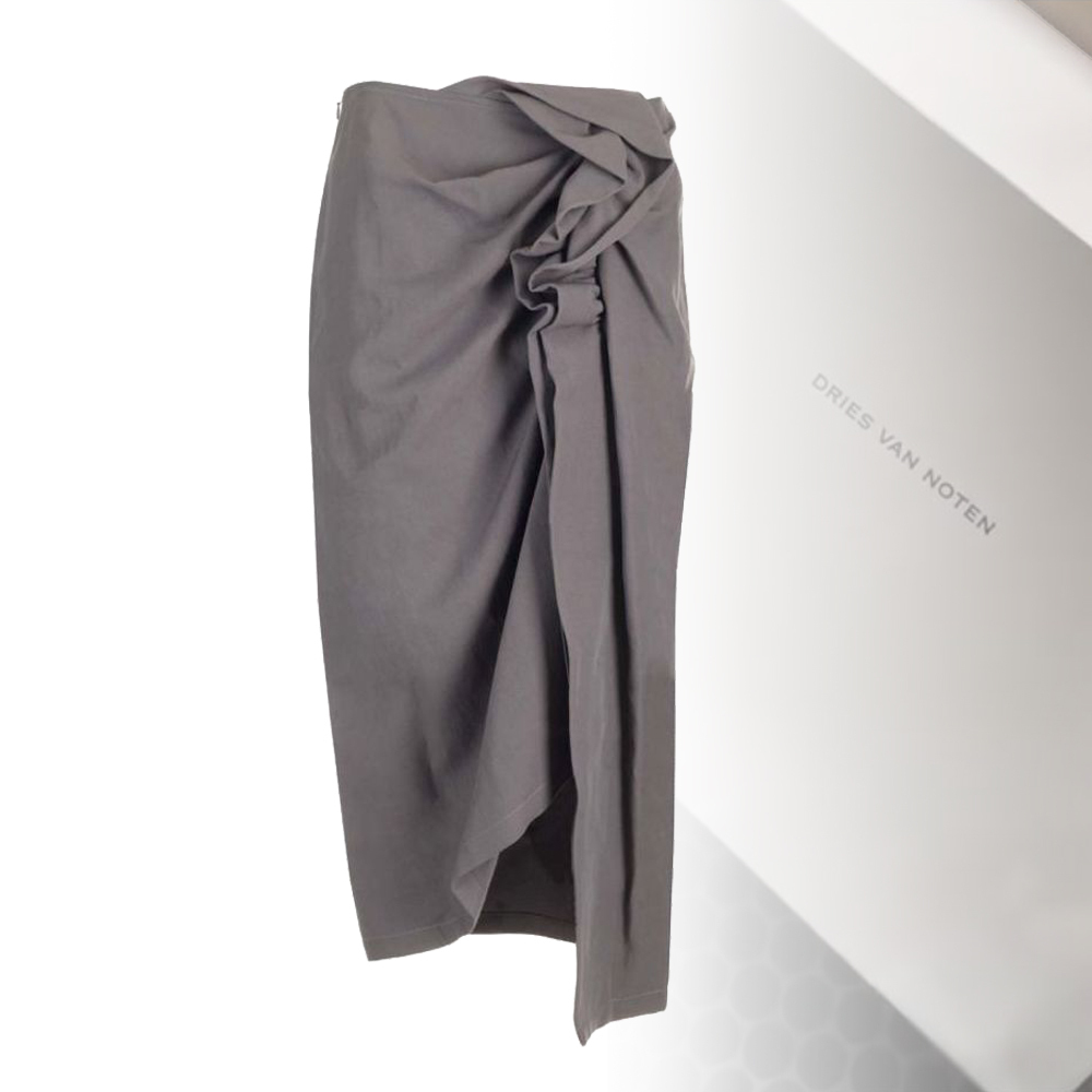 【DRIES VAN NOTEN】FW24 フリル＆ドレープ スカート 送料関税込