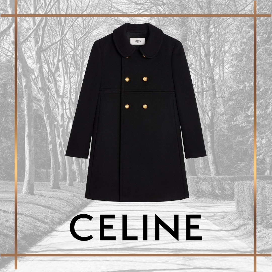 お洒落【CELINE】ヴィクトリーヌ コート ダブルフェイスカシミア