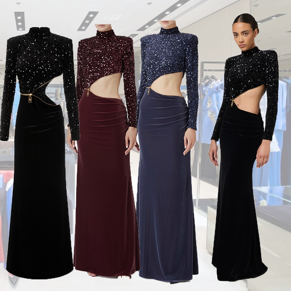 【24-25AW】ELISABETTA FRANCHI シェニール織 ドレス 3色
