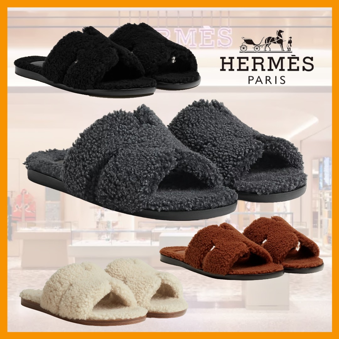 【もこもこ/おしゃれ♪】HERMES Izmir sandal サンダル