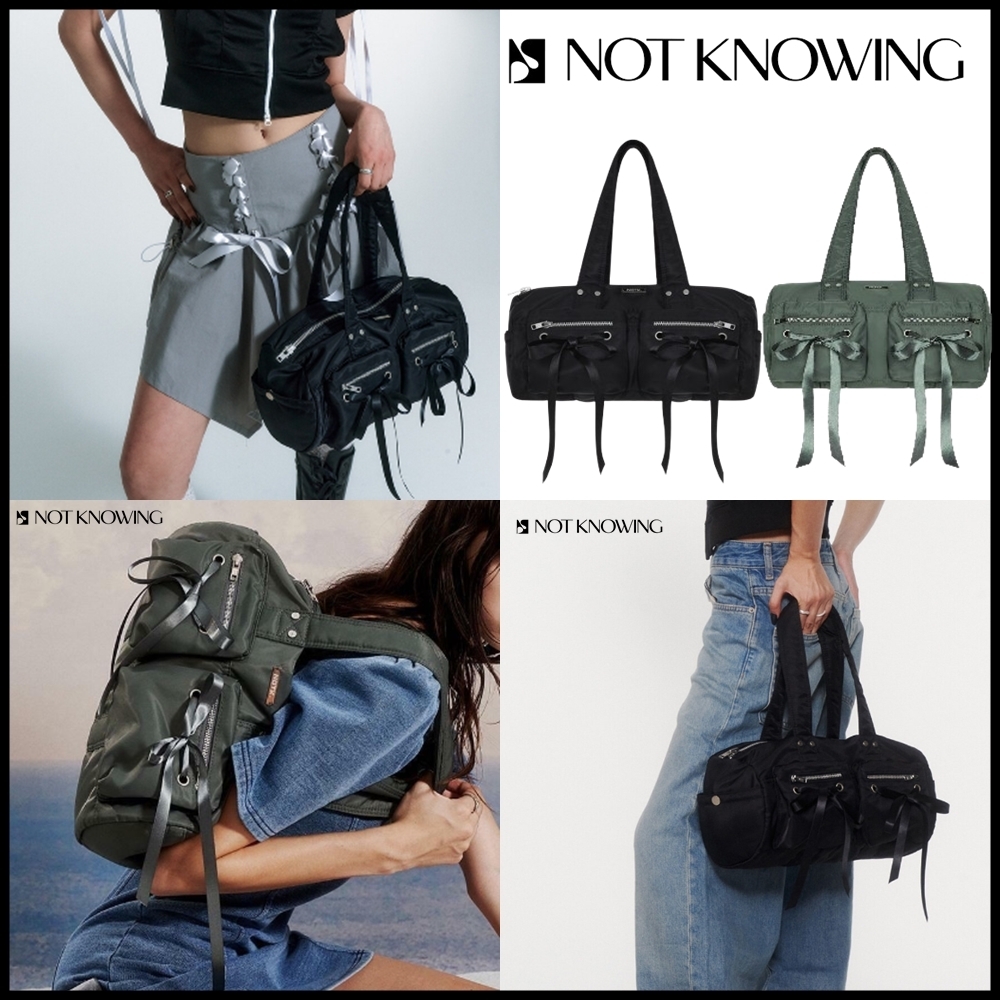 大人気★NOT KNOWING★Double Ribbon Cargo Duffle Bag★バッグ