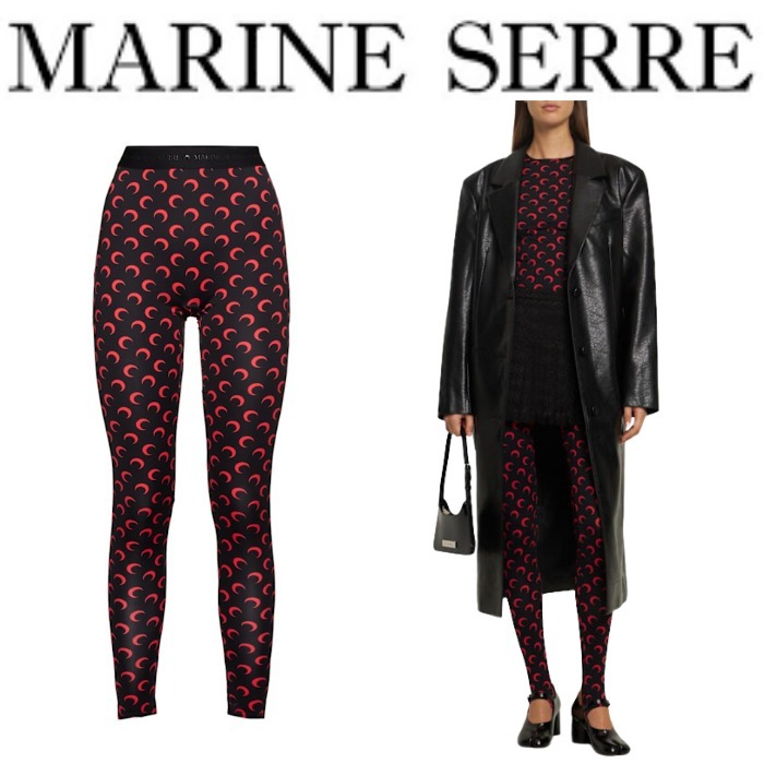 【MARINE SERRE】Moon ジャージースターラップレギンス