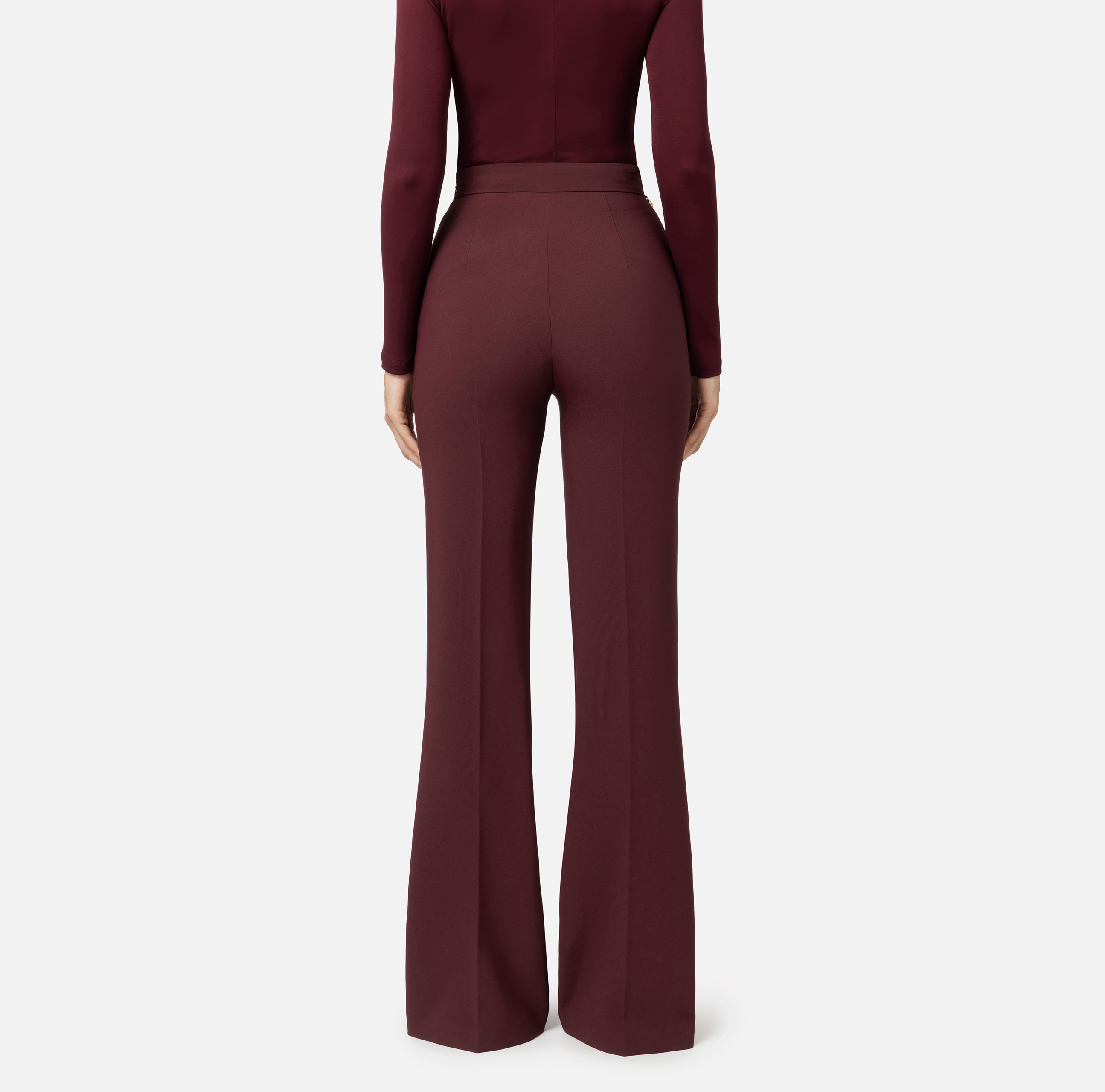 【24-25AW】ELISABETTA FRANCHI クレープパラッツォパンツ 5色 24-25AW】ELISABETTA FRANCHI クレープパラッツォパンツ 5色