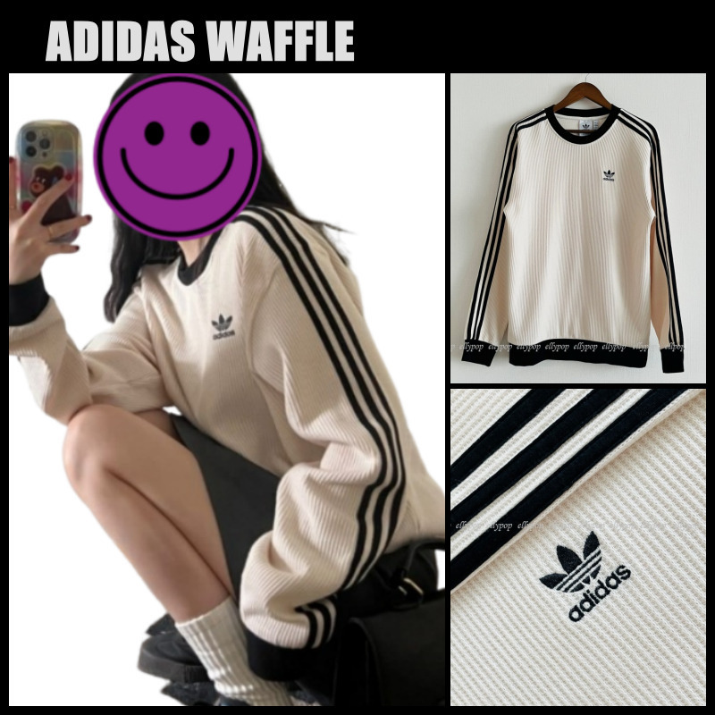 ADIDAS Q2 CREW アディダス ワッフル クルーネック スウェット
