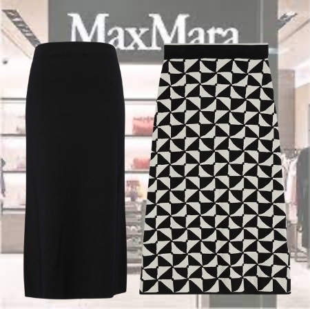 ★MAX MARA★アウトレット★ピュアウールニットミディスカート♪